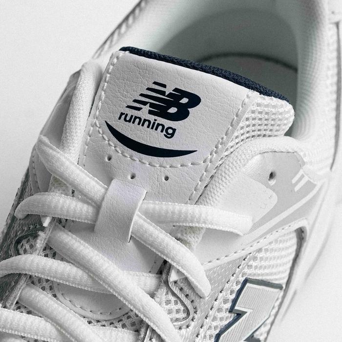 New Balance 530 White Silver Navy Indigo GS (100% Authentic) - Image 3
