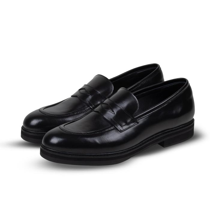 Noir Penny Loafers - Nappa Milano - Sepatu Kulit Pria