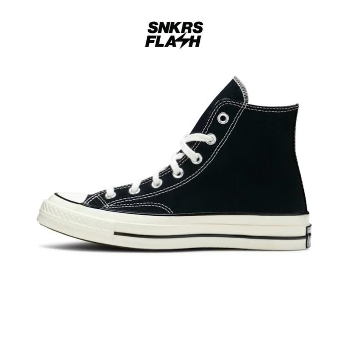 Sepatu Sneakers Unisex CONVERSE CHUCK 70 HI BLACK - Image 3