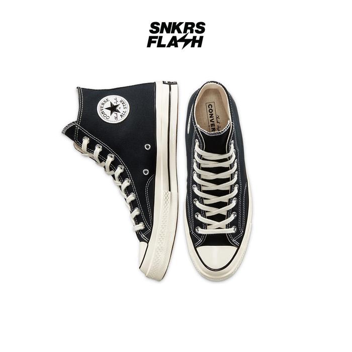 Sepatu Sneakers Unisex CONVERSE CHUCK 70 HI BLACK - Image 4