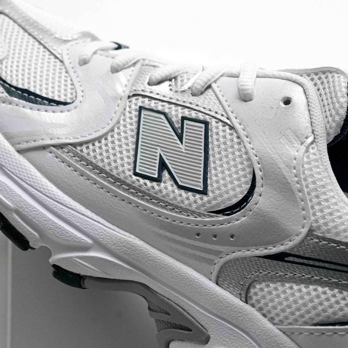 New Balance 530 White Silver Navy Indigo GS (100% Authentic) - Image 7